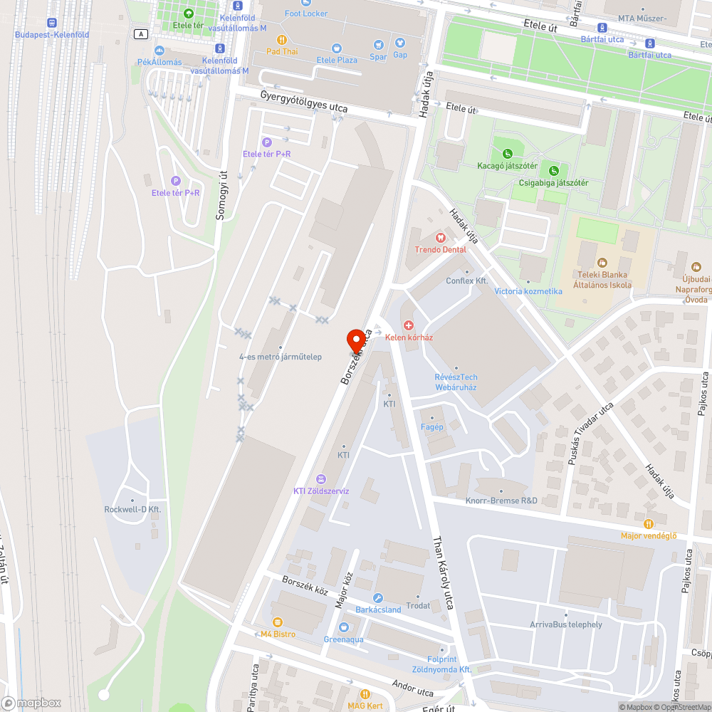 Borszéki utca kátyútenger - II. rész bejelentés helye