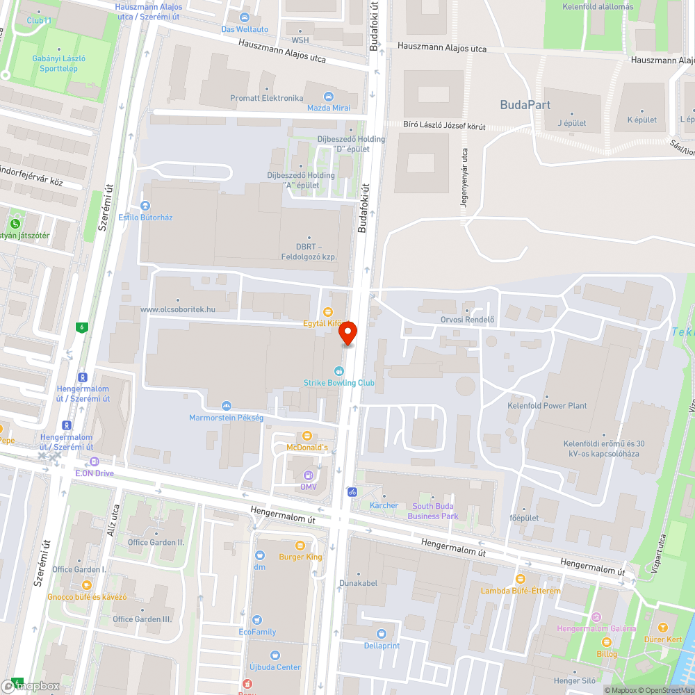 Kidőlt pollerek javítása Budafoki út bejelentés helye