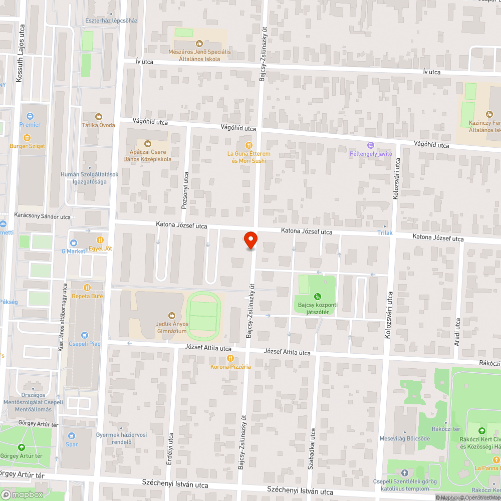 Kiszáradt fa bejelentés helye