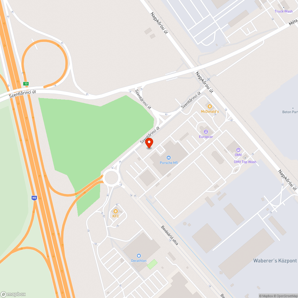 Szentlőrinci úti járda bejelentés helye