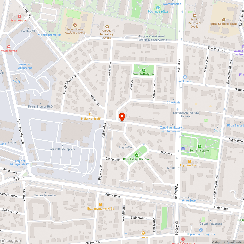 Útra belógó növényzet bejelentés helye