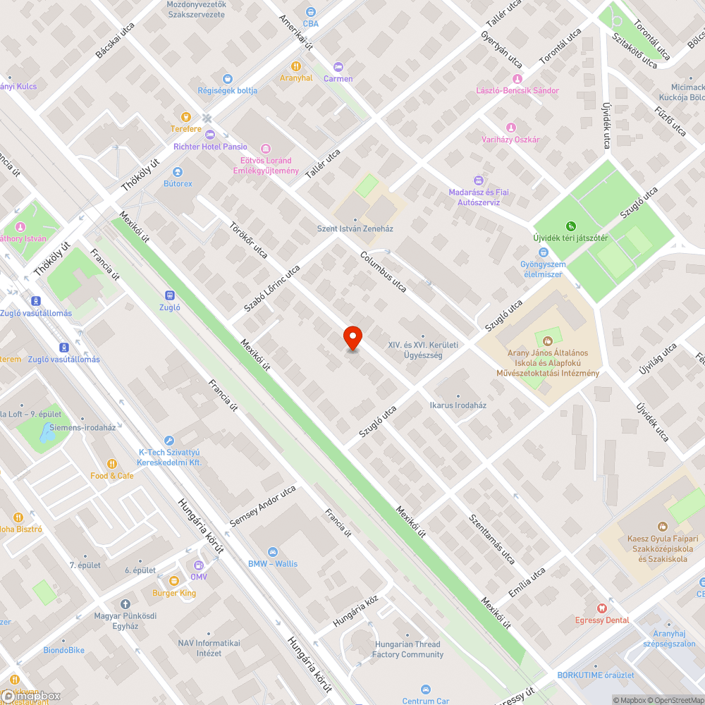 Kiszáradt fa bejelentés helye