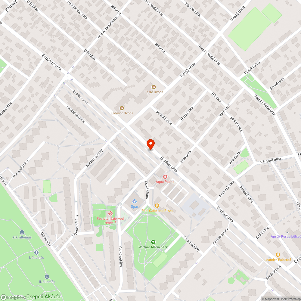 Megsemmisült buszváró bejelentés helye