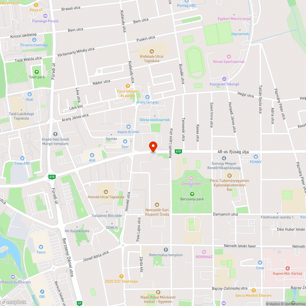 Buszmegállóban aszfalt süllyedés bejelentés helye