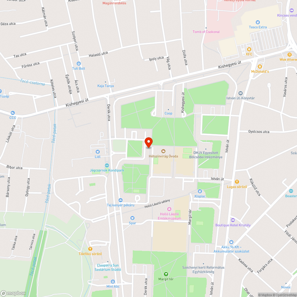 Elhanyagolt parkoló és járda bejelentés helye