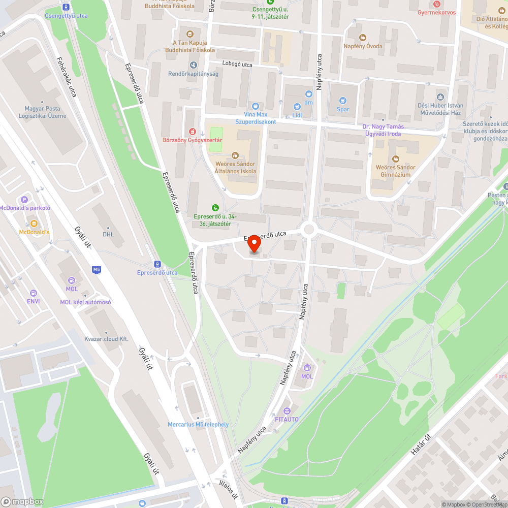 Lyuk az úton bejelentés helye