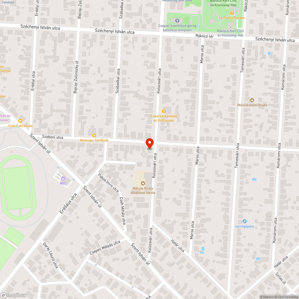 Szebeni utca másik szakasza Temesvári utcától-Bajcsy útig bejelentés helye