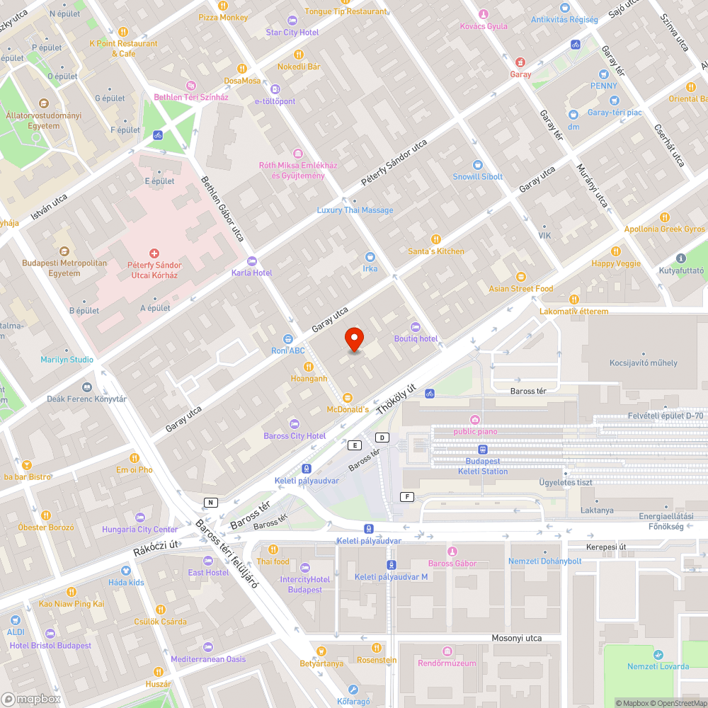 Elhagyott étterem terasz bejelentés helye