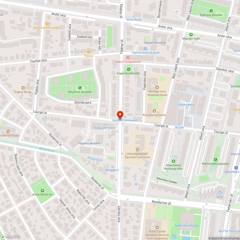 Jelentős úthiba bejelentés helye