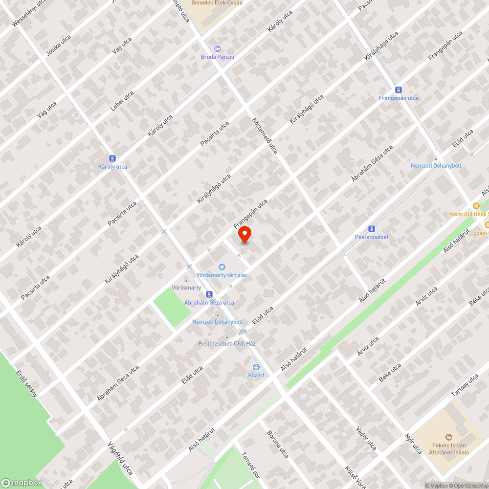 Olvashatatlan utcanévtábla bejelentés helye