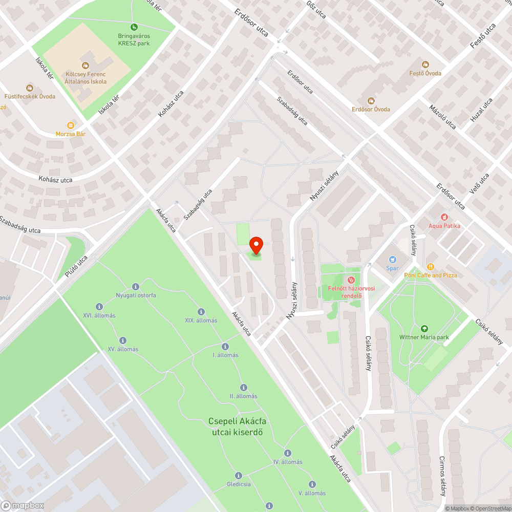 Hiányzó rács bejelentés helye