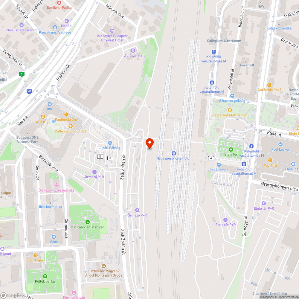 Kelenföld aluljáró graffiti bejelentés helye