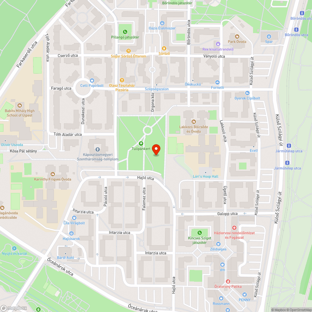 Kiszáradt fa bejelentés helye