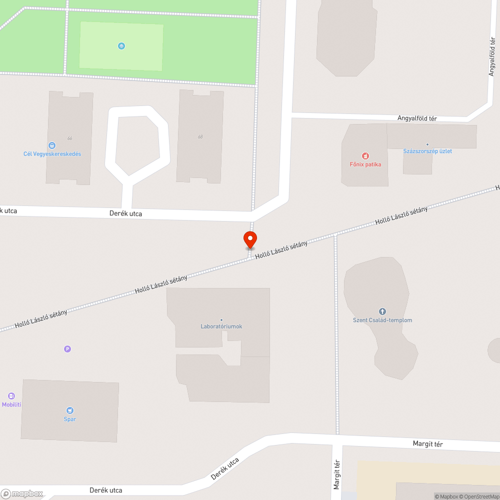 Az új Holló László sétány és a régi járda találkozása bejelentés helye