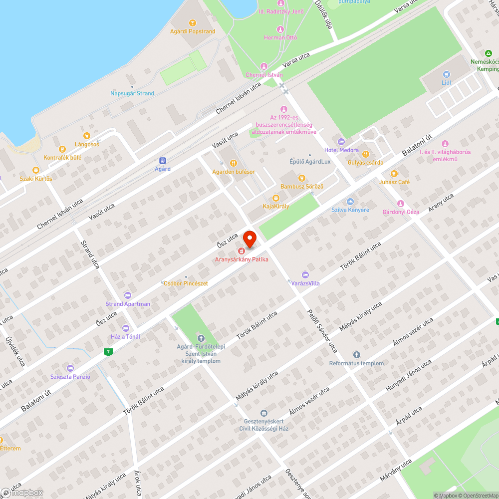 Gárdony, Balatoni út 77. előtt egy közvilágítási lámpa nem ég bejelentés helye