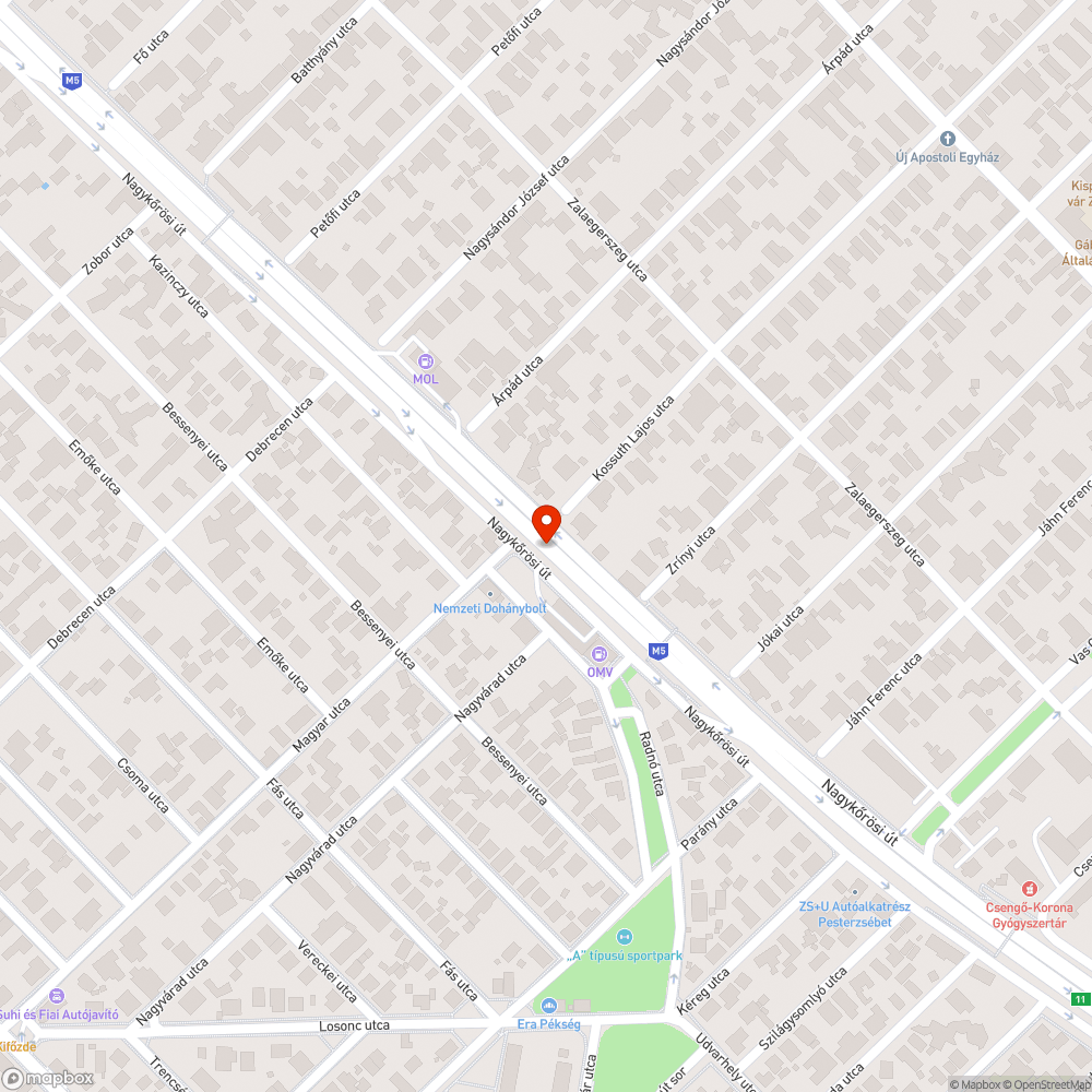 M5 kivezetőn napok óta BUSZ sávban hagyott jármű bejelentés helye