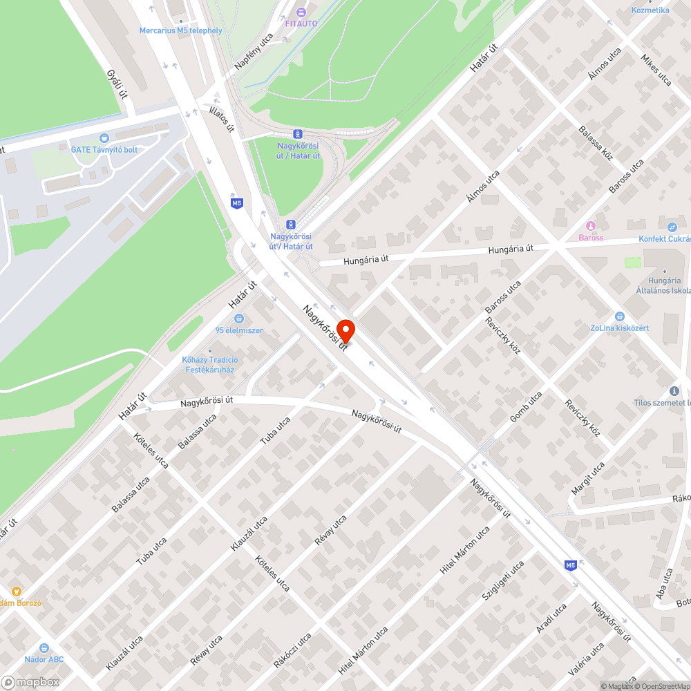 Baleset után magára hagyott zajvédő fal bejelentés helye