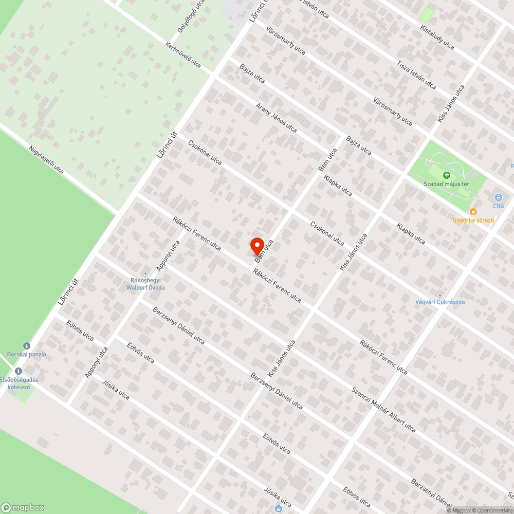 Fedélke bejelentés helye