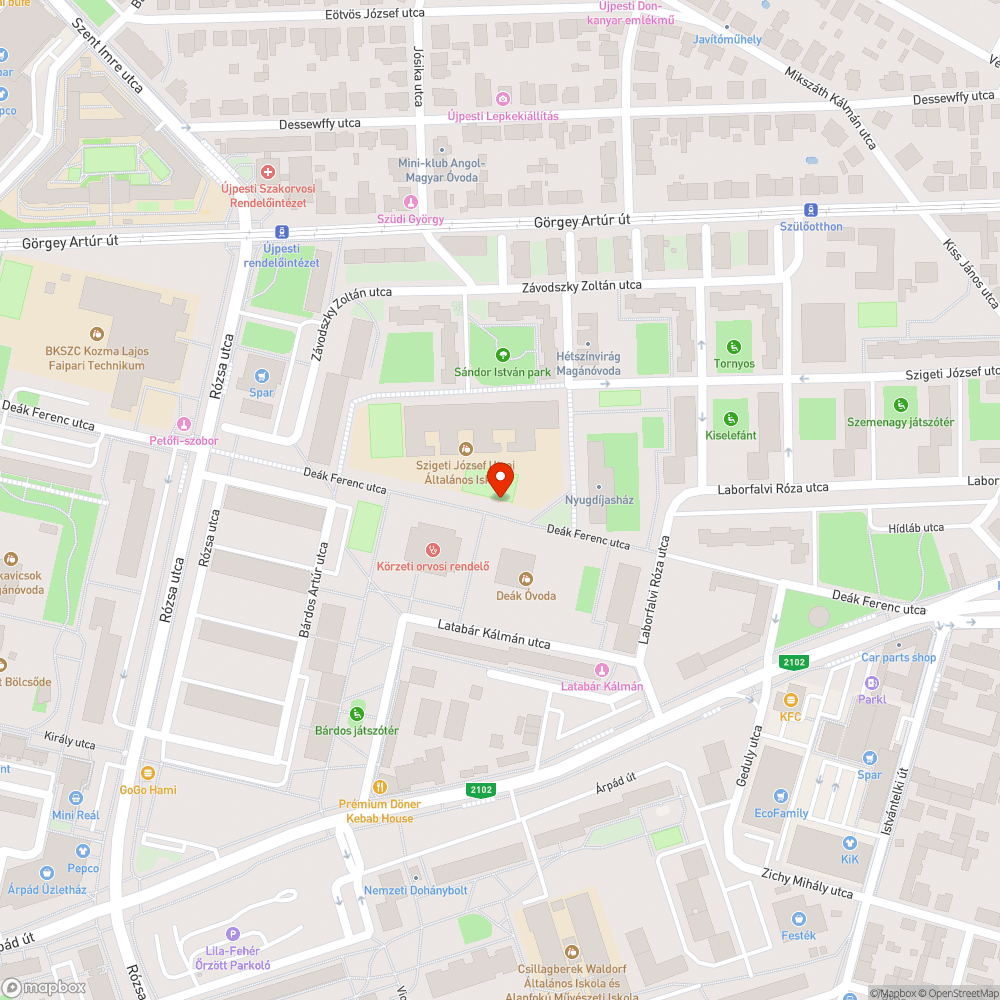 Elhanyagolt pihenő - Deák Ferenc utca bejelentés helye