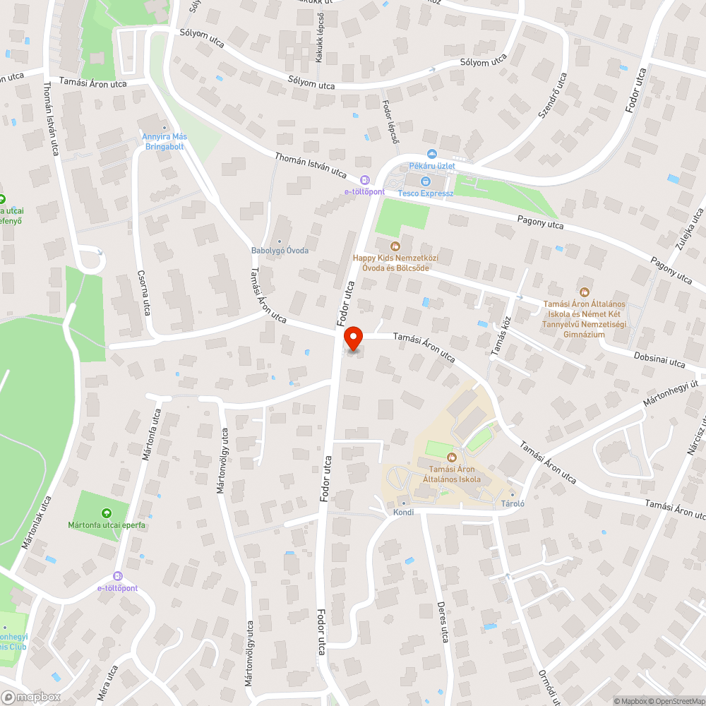 Fodor utcában fák kivágása bejelentés helye