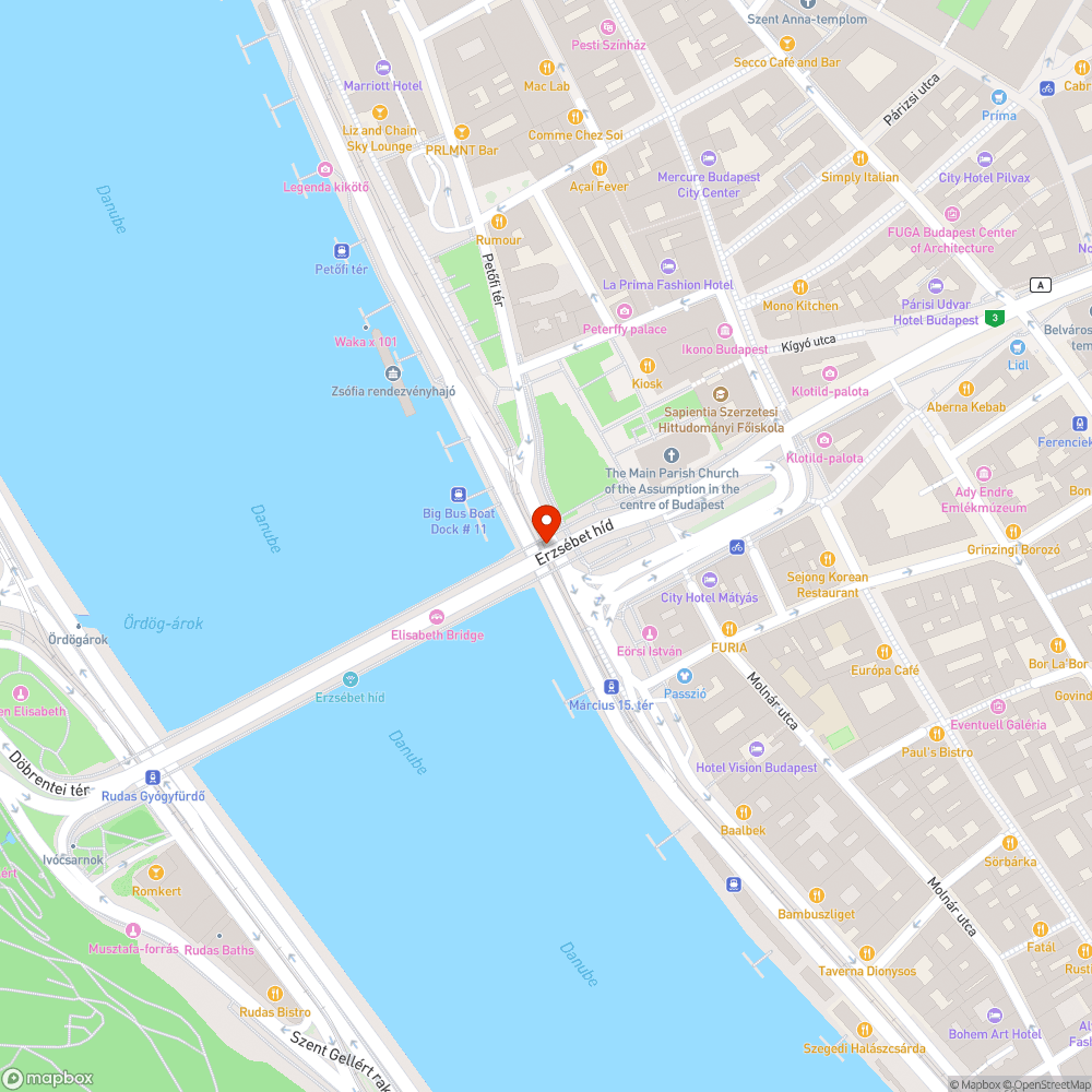 Erzsébet híd bejelentés helye