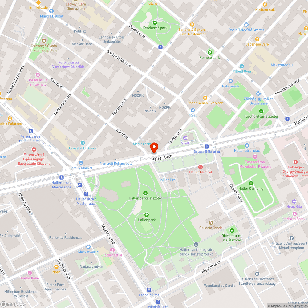 Kitört kapu bejelentés helye