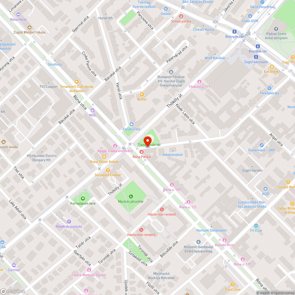 balesetveszélyes járda (lyukas) bejelentés helye