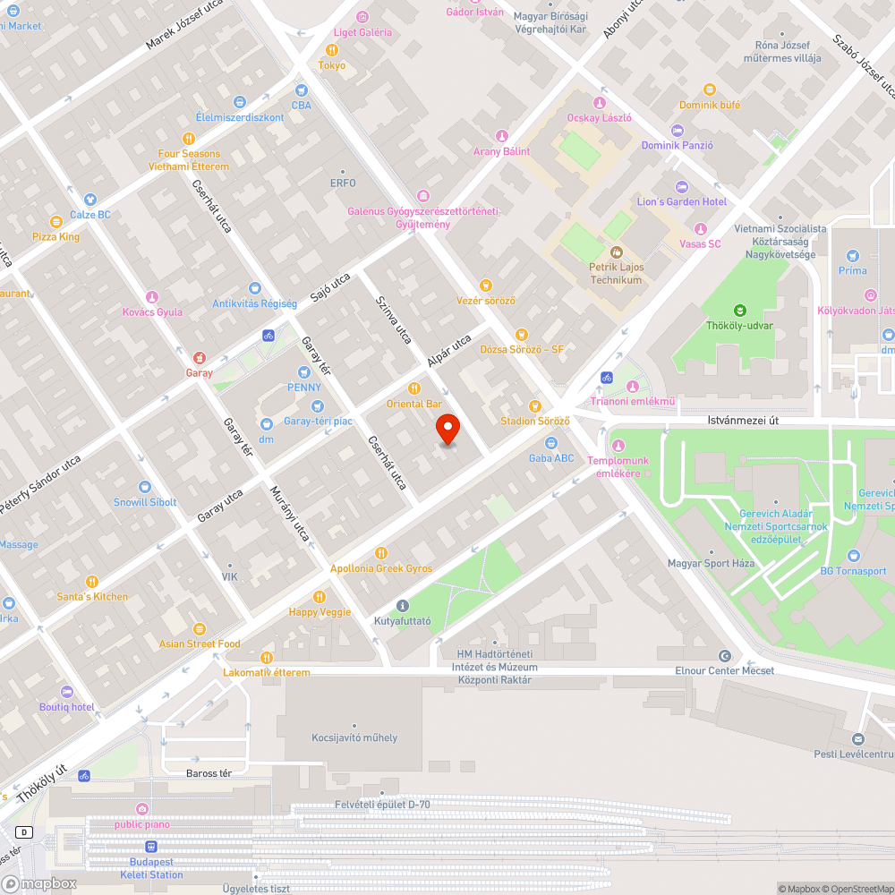 Megrongálódott utcai parkoló elválasztó zöld sziget bejelentés helye