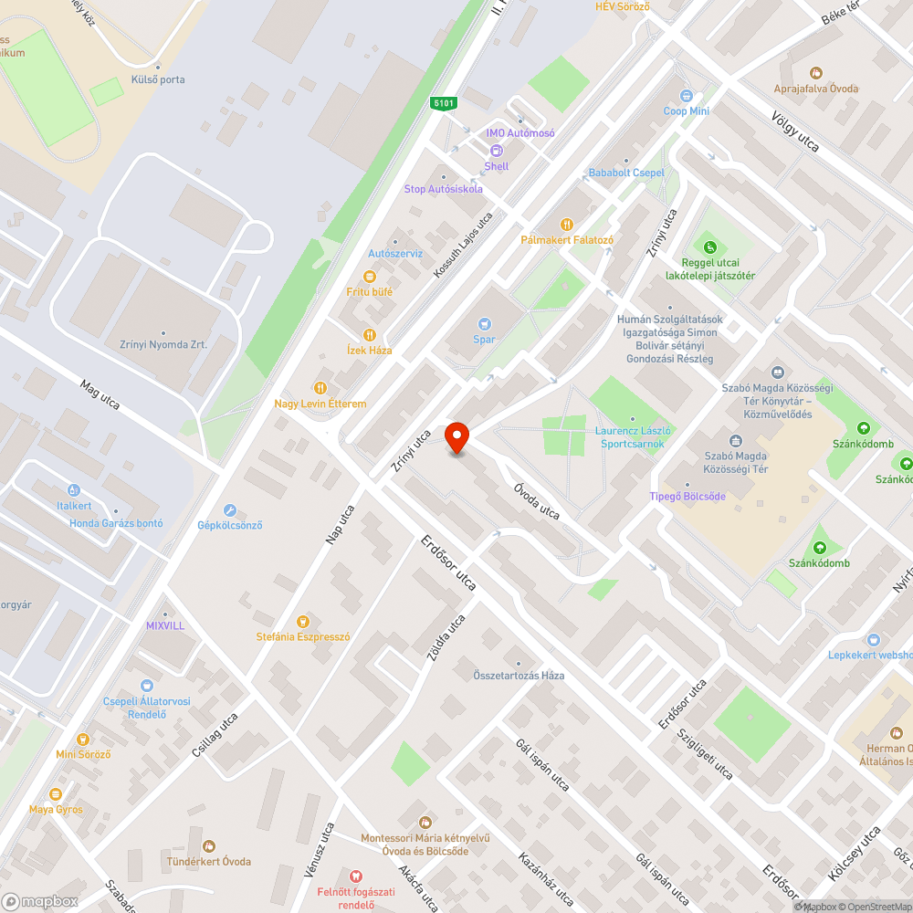 Szemétkupac bejelentés helye