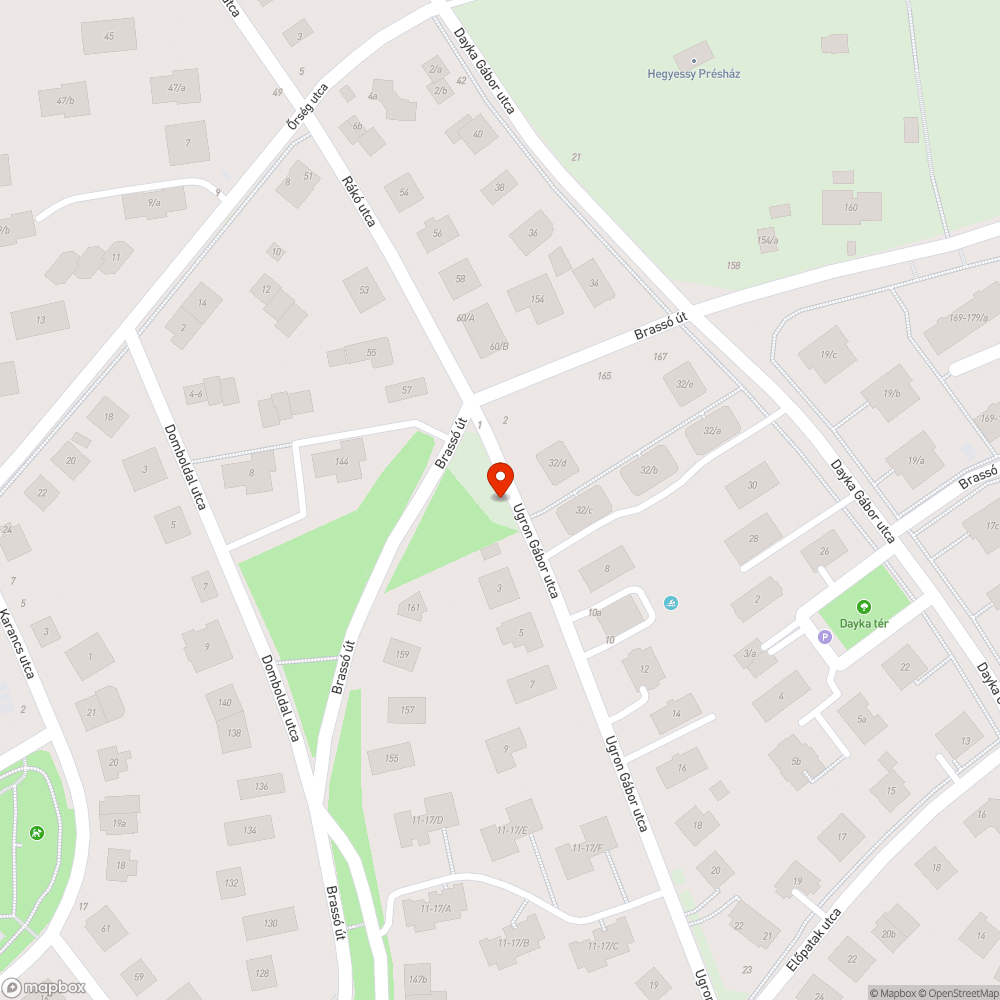 Járda hiánya Ugron - Brassó bejelentés helye