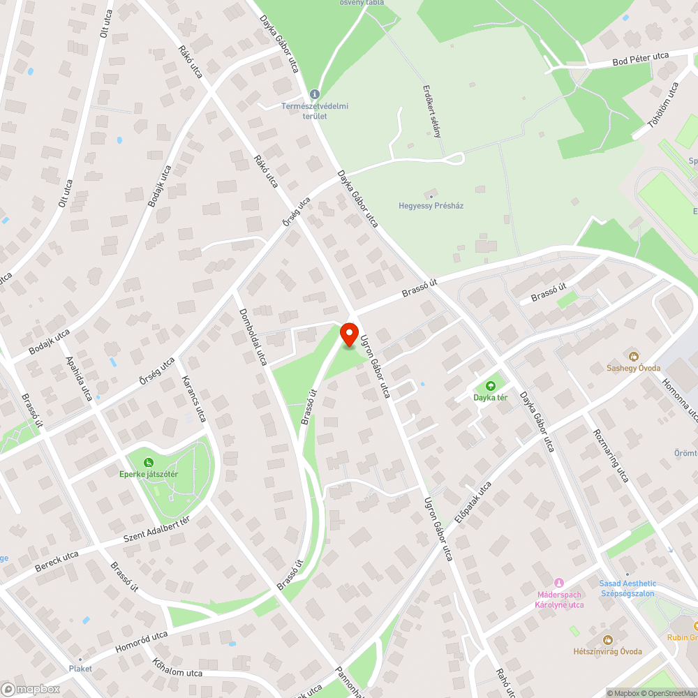 Szemét a fák között bejelentés helye