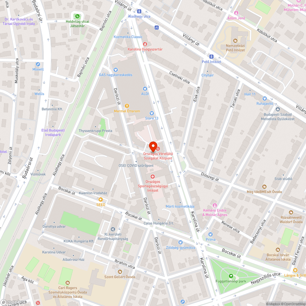 Megsüllyedt járda bejelentés helye