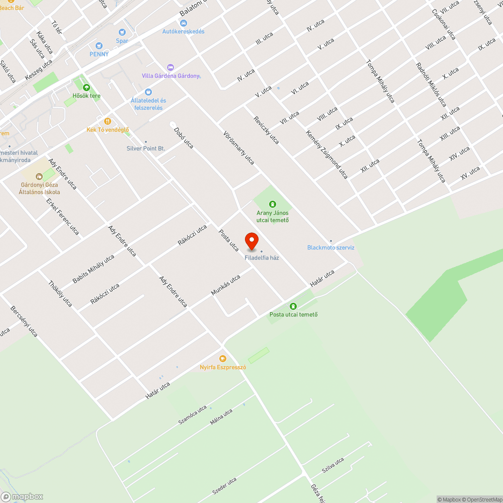 Száradó fák bejelentés helye