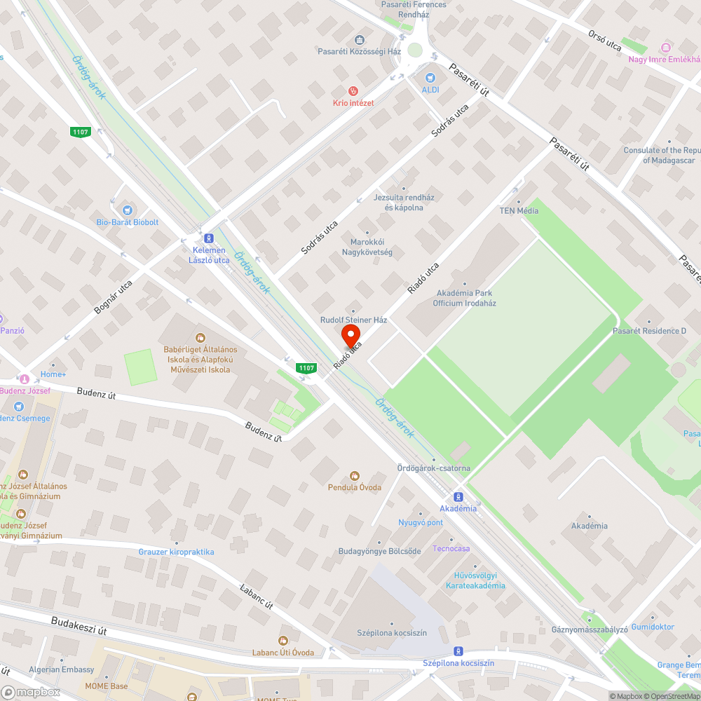 Űrszelvénybe lógó ágak bejelentés helye