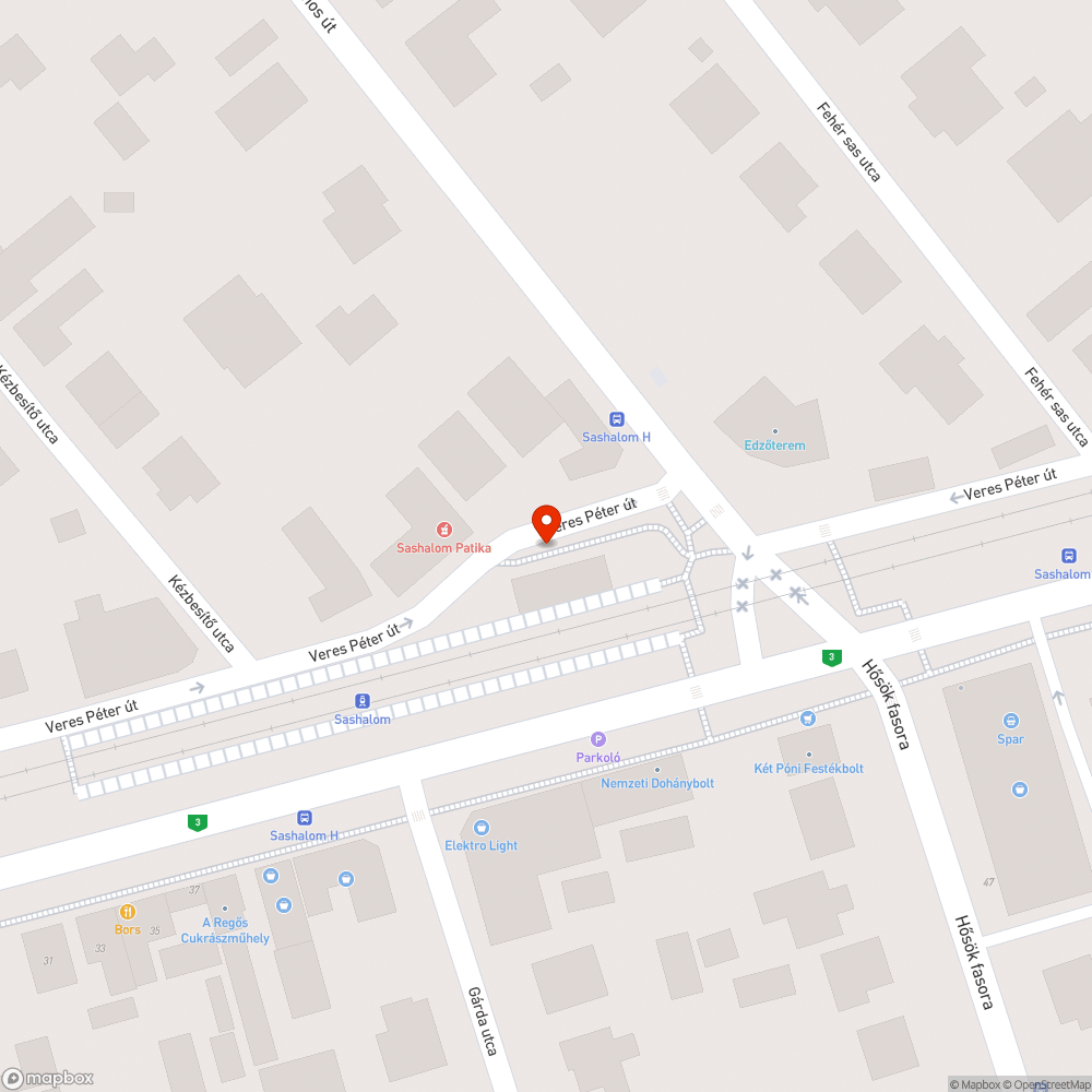 Megdőlt tábla bejelentés helye