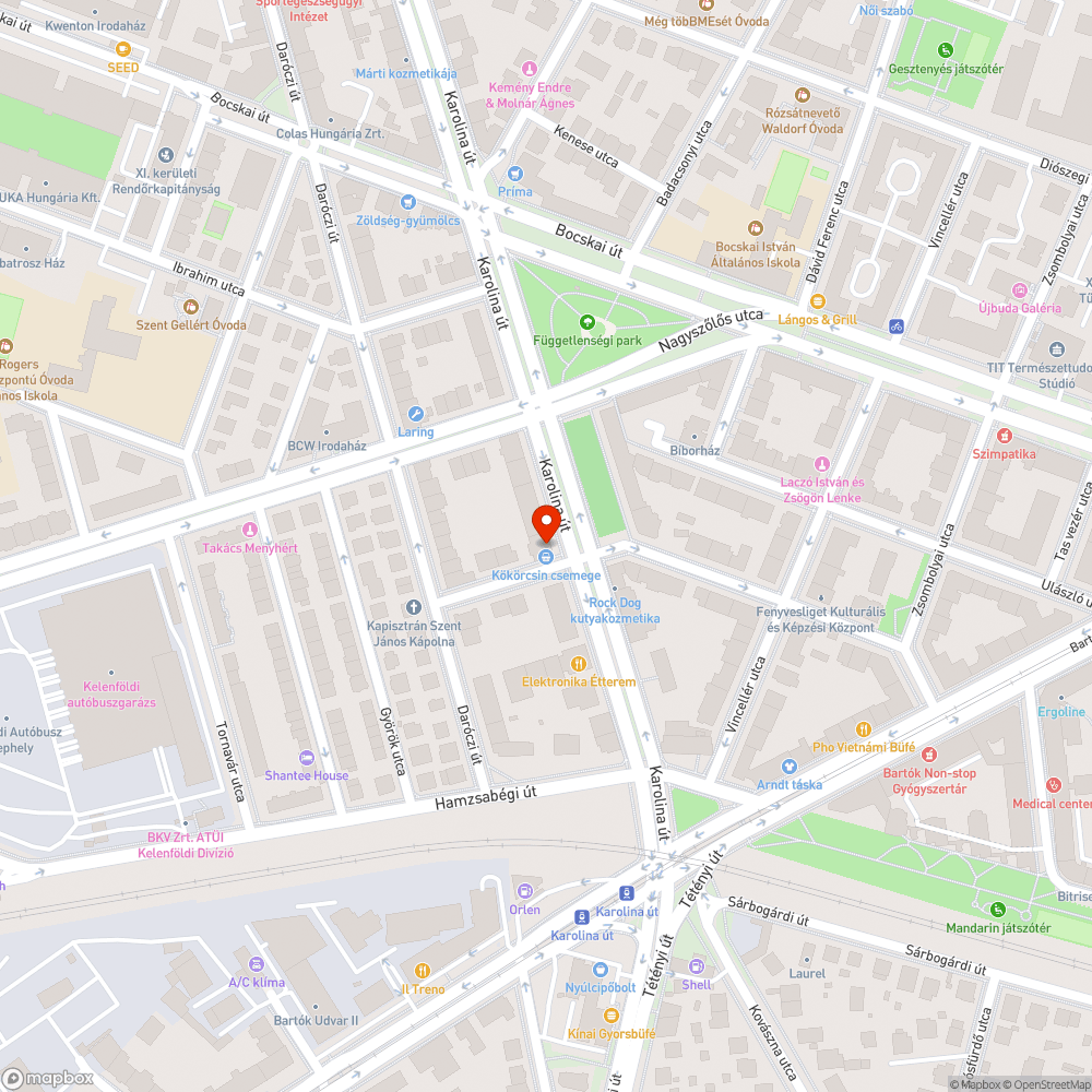 Túlnőtt fa a Kökörcsin utcában bejelentés helye