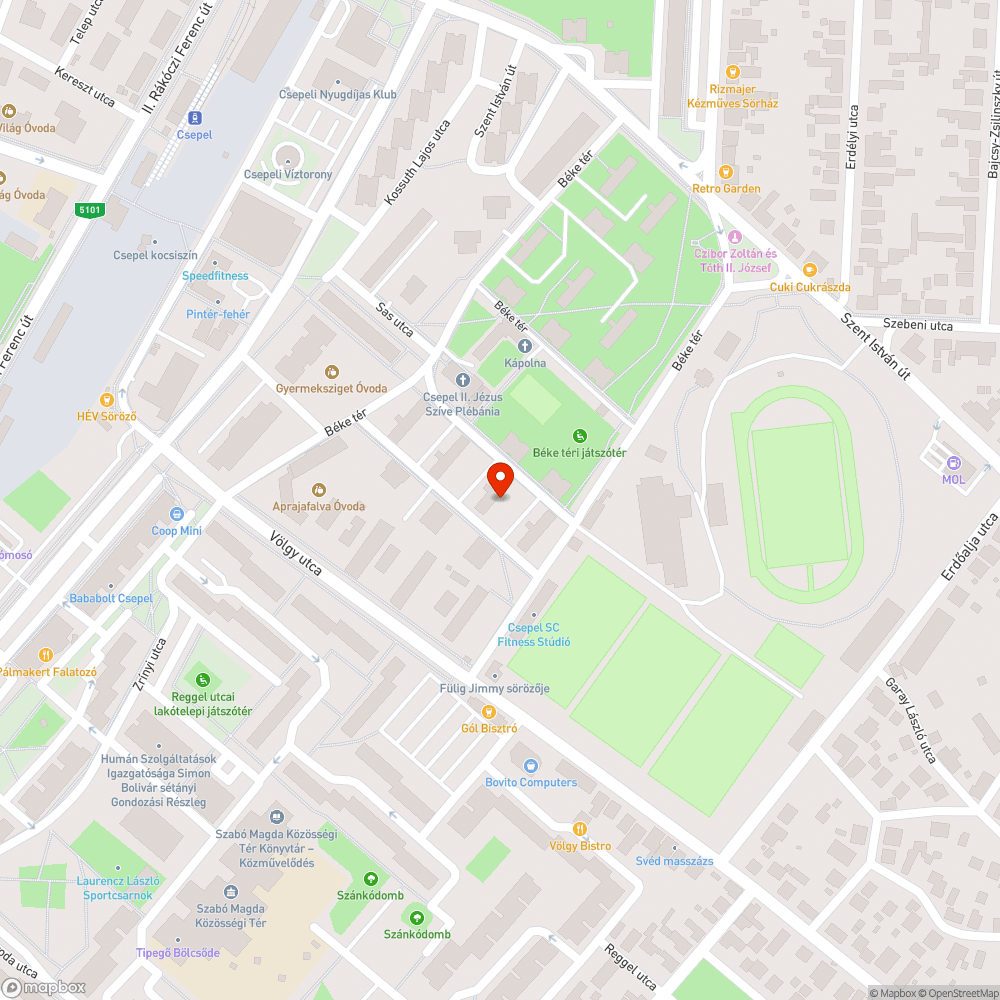 TV bejelentés helye