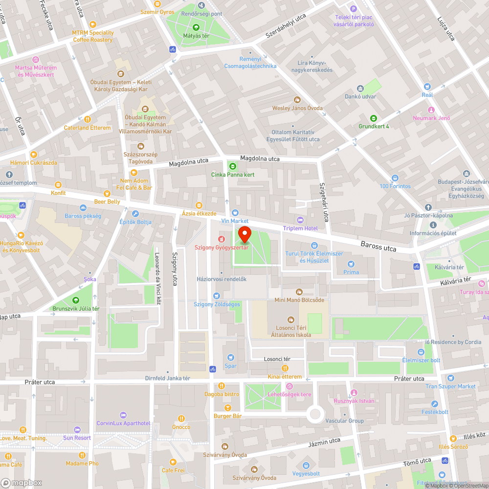 8.ker. Muzsikus cigányok parkja bejelentés helye