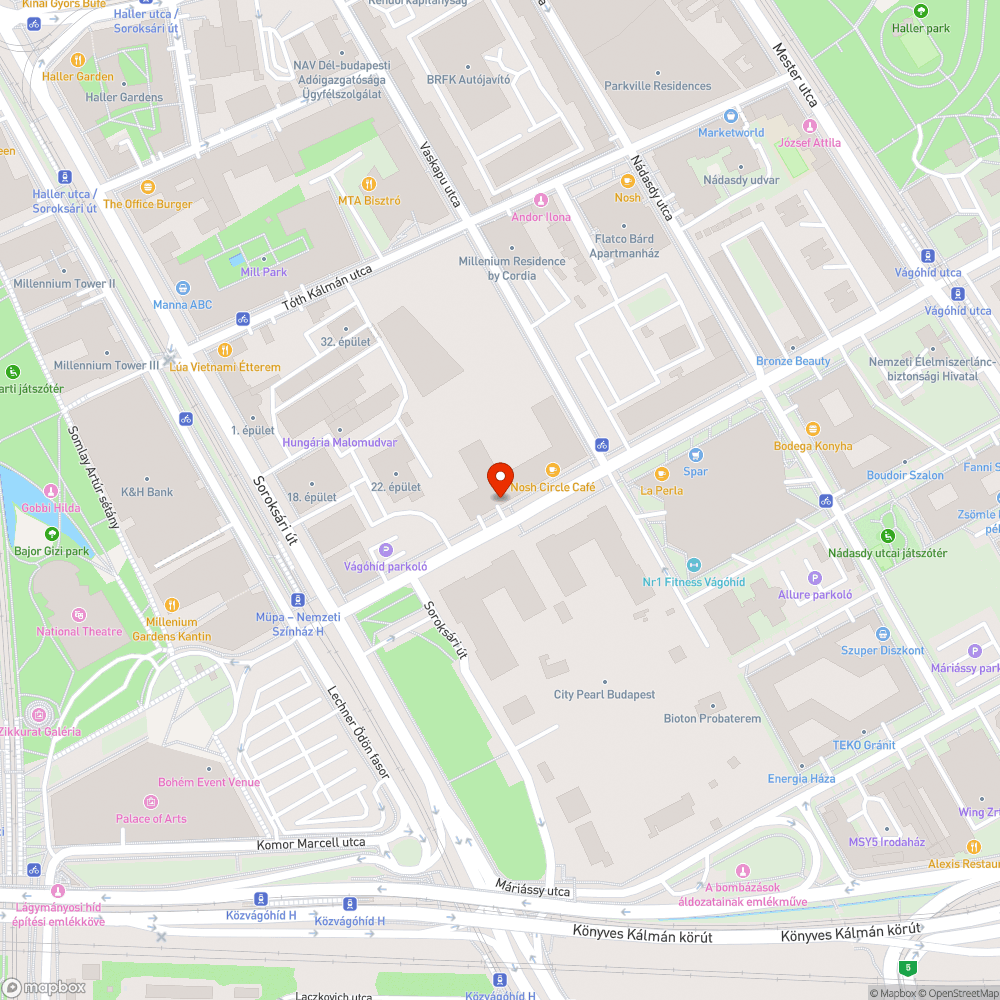 Szemetes hiánya a Vágóhíd utcán bejelentés helye