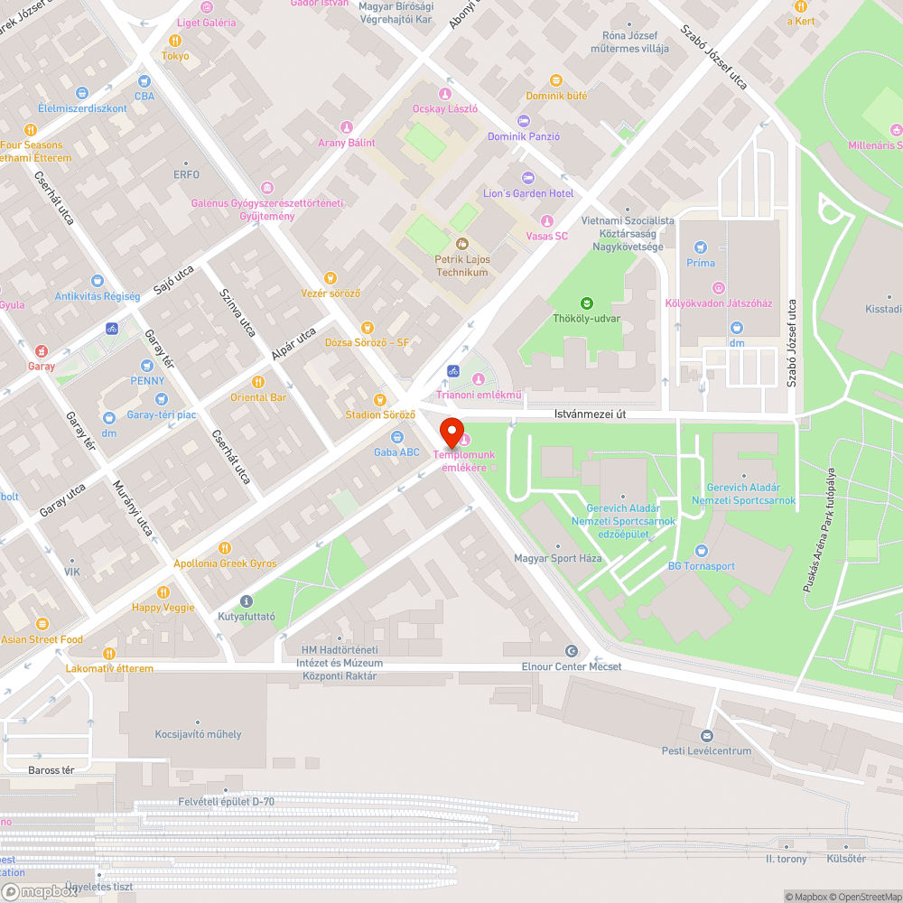 Fára szerelt reklám bejelentés helye