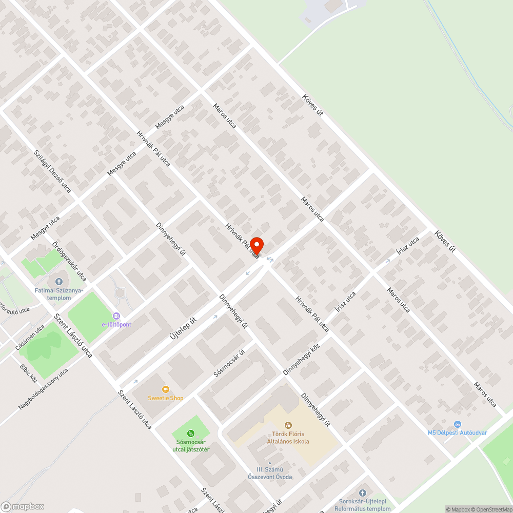 Fekvőrendőr hiányos bejelentés helye