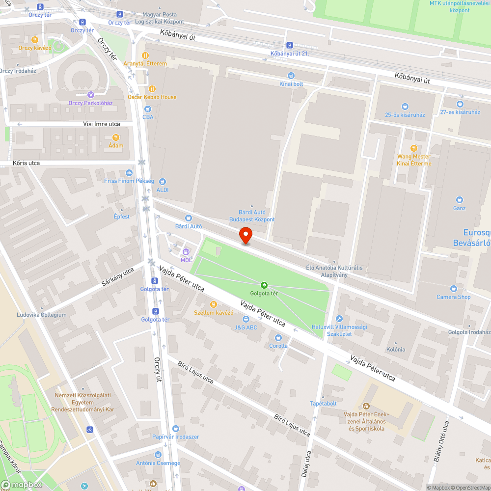 Elhagyott autóroncs bejelentés helye