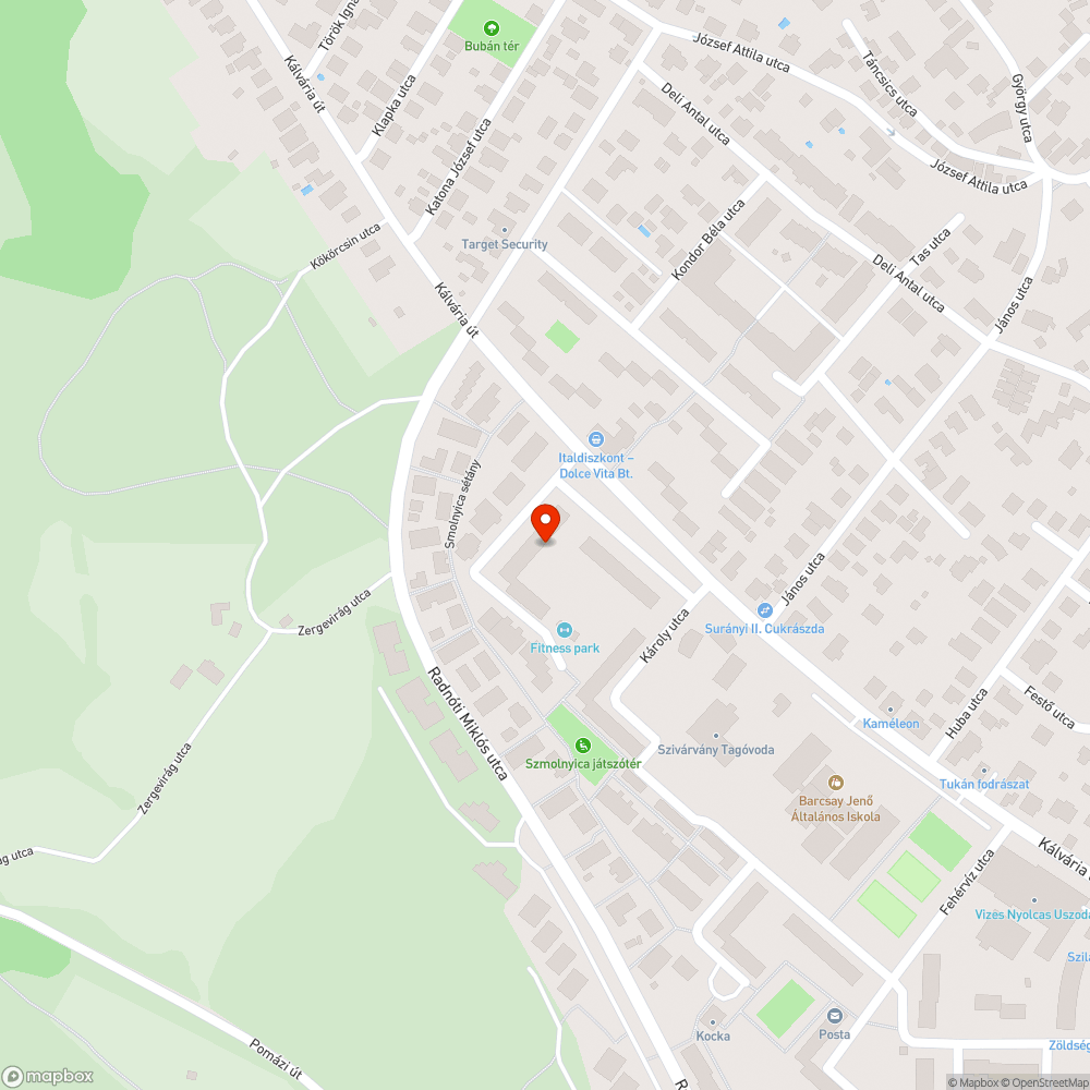 Kiszáradt fa bejelentés helye