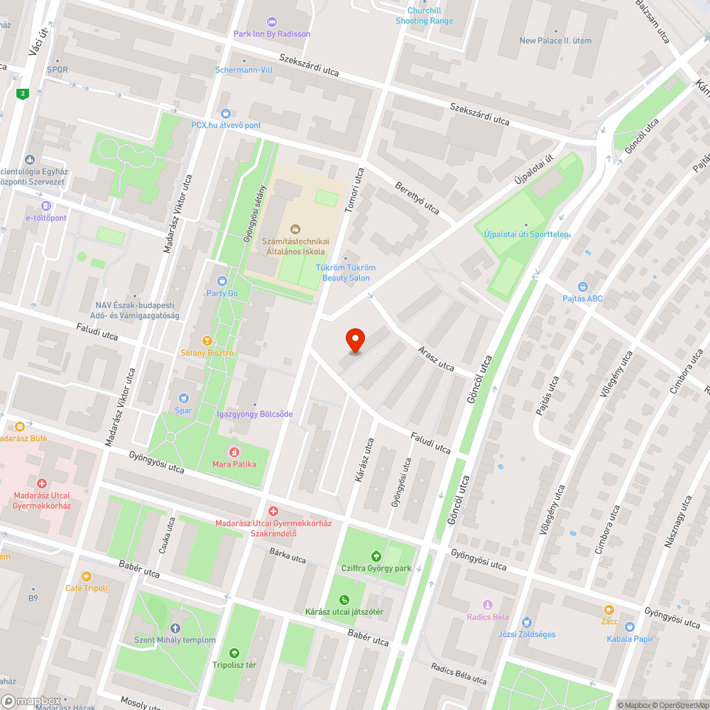 Kidőlt fa bejelentés helye