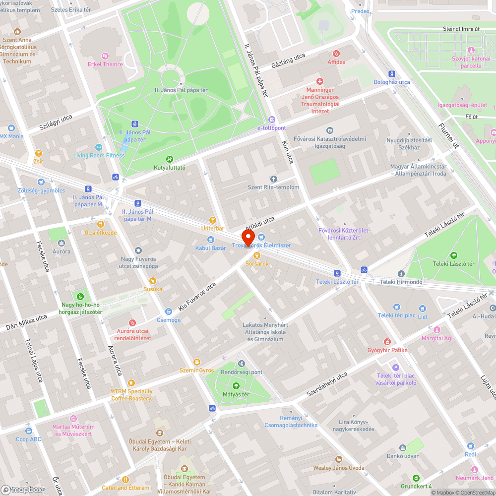 Homokkal teli utca - Kisfuvaros utca bejelentés helye