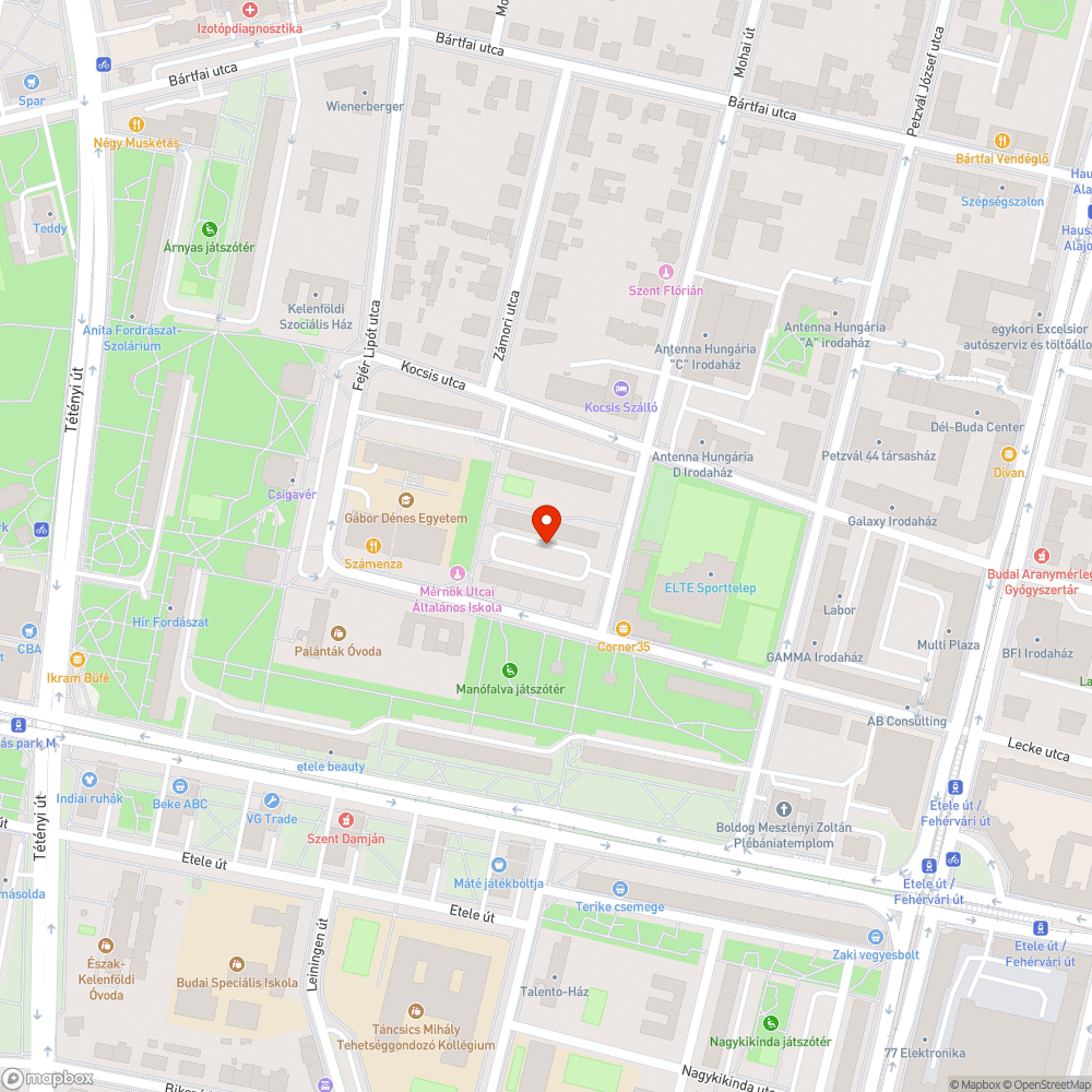 Elhagyott furgon bejelentés helye