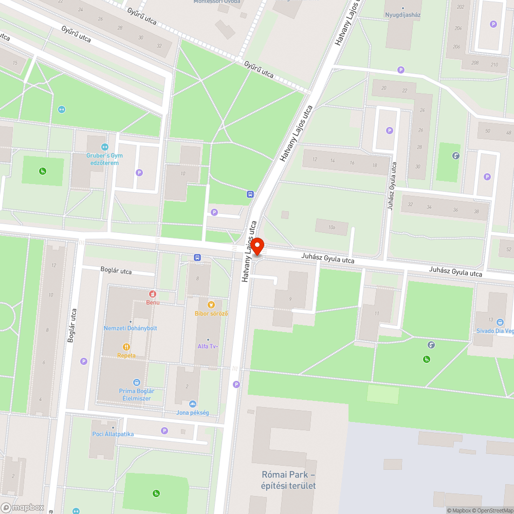 Leszakadt faág bejelentés helye