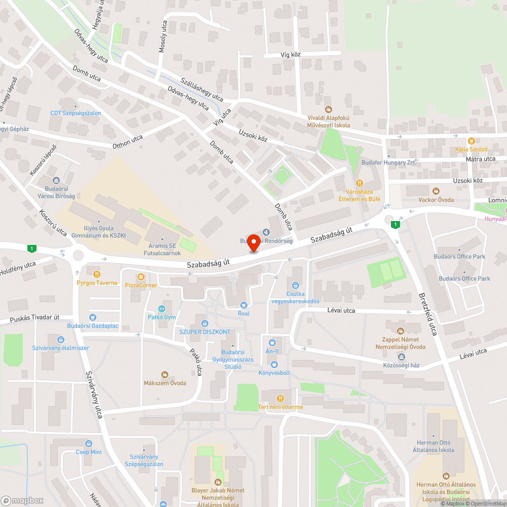 Koszos tábla bejelentés helye