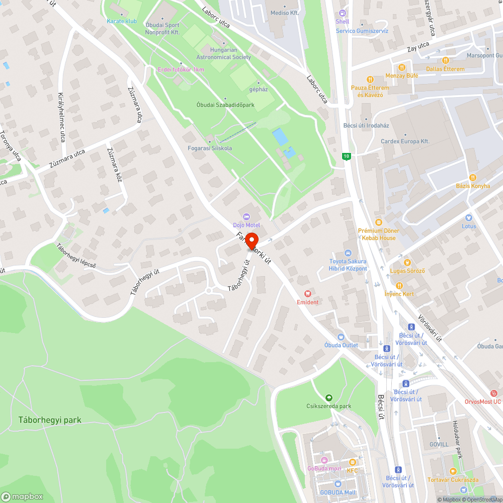 Táborhegyi út folyókarács állapota bejelentés helye