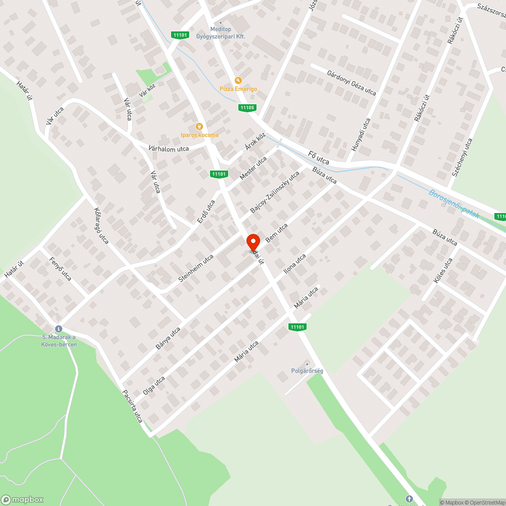 Autótároló bejelentés helye